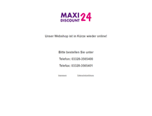 Tablet Screenshot of maxidiscount24.de
